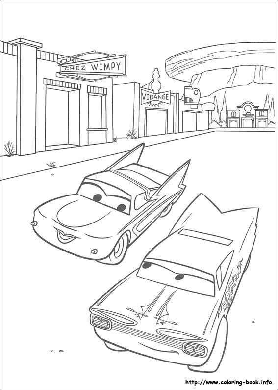 Plansa de colorat cu Cars pixar 212 127